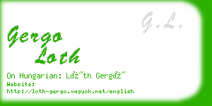 gergo loth business card
